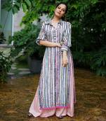 Multi Strips Kurta Set