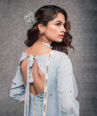Blue Printed Sharara Set 5