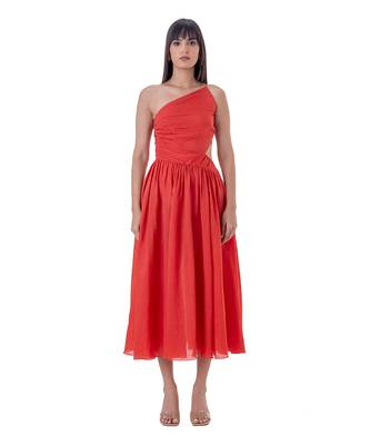 Red Cotton Clara Dress 1