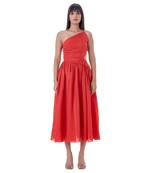 Red Cotton Clara Dress