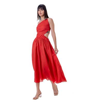 Red Cotton Clara Dress 4