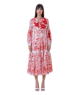 Red Linen Fia Dress 1