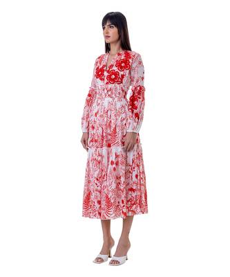 Red Linen Fia Dress 2