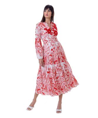 Red Linen Fia Dress 4