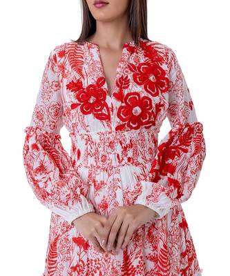 Red Linen Fia Dress 5