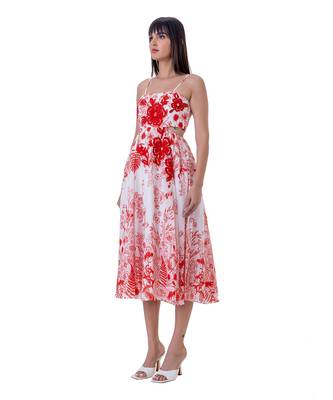 Red Linen Nadia Dress 2