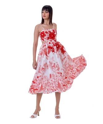 Red Linen Nadia Dress 3