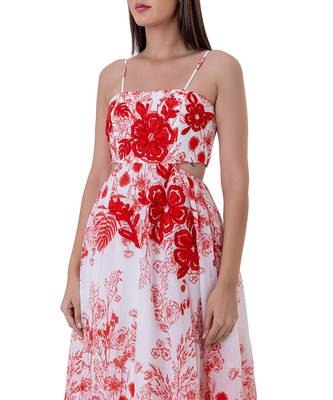 Red Linen Nadia Dress 5