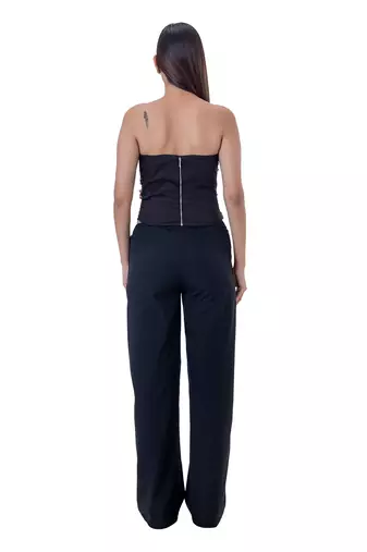 Black Cotton Ryli Bustier