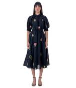 Black Linen Eirlys Dress