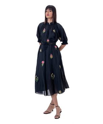 Black Linen Eirlys Dress 3