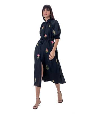 Black Linen Eirlys Dress 5