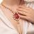 Red Agate Pendant With Pearl Necklace