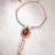 Red Agate Pendant With Pearl Necklace