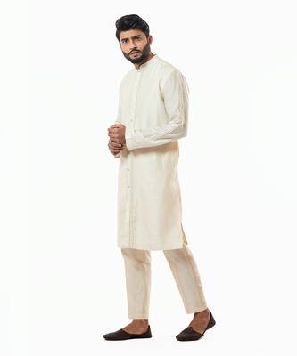 Ivory Front Open Ivory Kurta Set 4