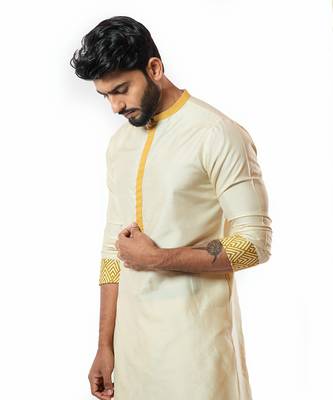 Soft Cream Kurta Set 2