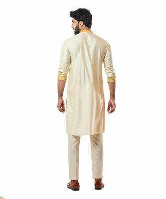 Soft Cream Kurta Set 3