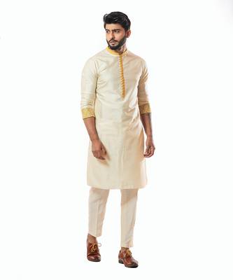 Soft Cream Kurta Set 4