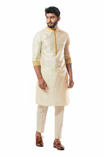 Soft Cream Kurta Set