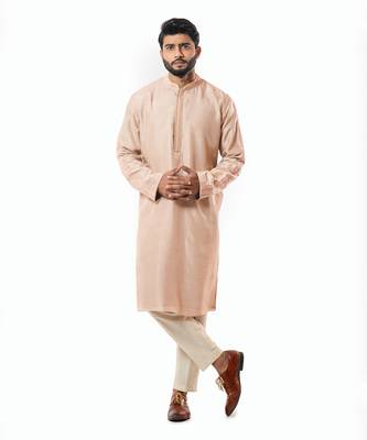 Powder Pink Embroidered Kurta Set 1
