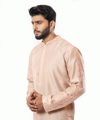 Powder Pink Embroidered Kurta Set 2