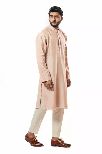 Powder Pink Embroidered Kurta Set