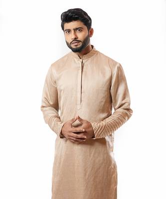 Powder Pink Cord Sleeve Straight Kurta Set 2