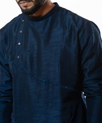 Navy Blue Embroidered Kurta Set 2