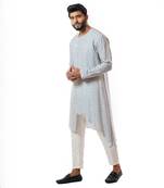 Ivory Digital Printed Front Cut Kurta Set