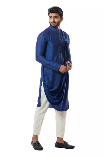 Indigo Blue Draped Kurta Set