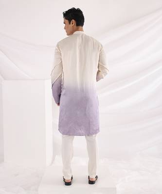 Lavender Amethyst Pleated Kurta Set 2