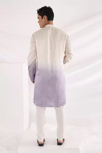 Lavender Amethyst Pleated Kurta Set