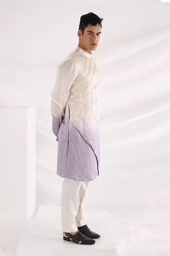 Lavender Amethyst Pleated Kurta Set