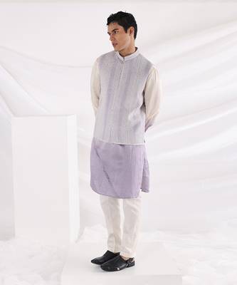 Lavender Dream Nehru Jacket Set 1