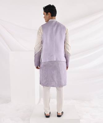 Lavender Dream Nehru Jacket Set 2