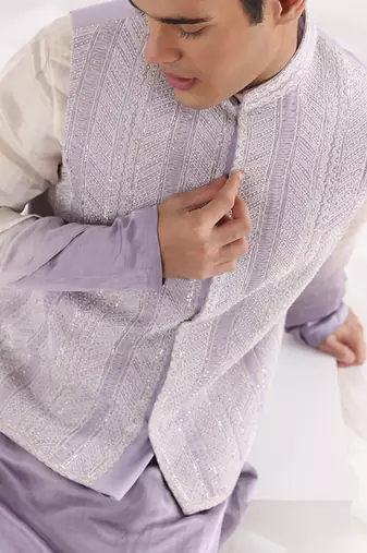 Lavender Dream Nehru Jacket Set