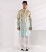 Multicolor Marble Print Kurta Set