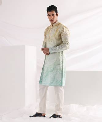 Multicolor Marble Print Kurta Set 2