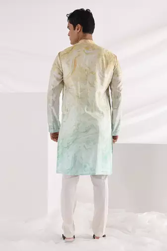 Multicolor Marble Print Kurta Set