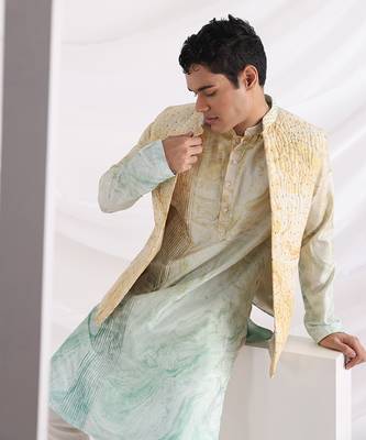 Multicolor Marble Print Quilt Jacket Set 3
