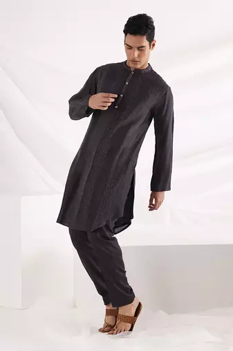 Charcoal Black Deep Sea Kurta Set