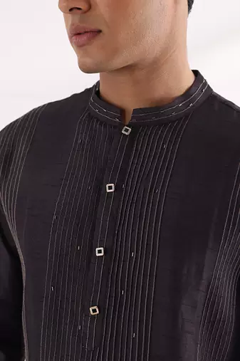Charcoal Black Deep Sea Kurta Set