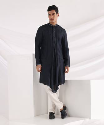 Midnight Blue Noir Kurta Set 1