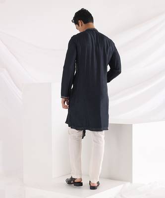 Midnight Blue Noir Kurta Set 3