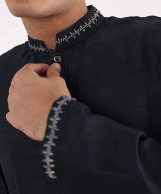 Midnight Blue Noir Kurta Set 4