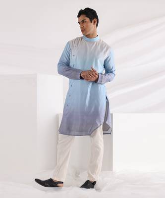 Blue Avel Ombre Kurta Set 1