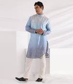 Blue Avel Ombre Kurta Set