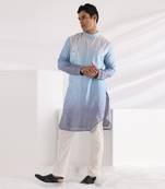 Blue Avel Ombre Nehru Jacket Set