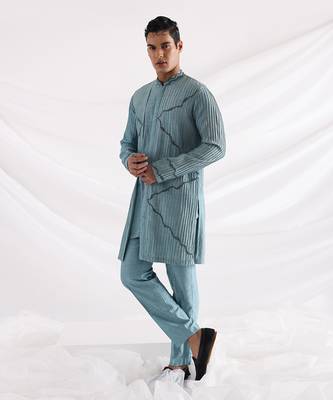 Blue Poseidon Blue Kurta 1