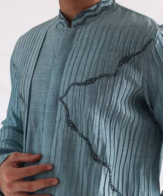 Blue Poseidon Blue Kurta 3